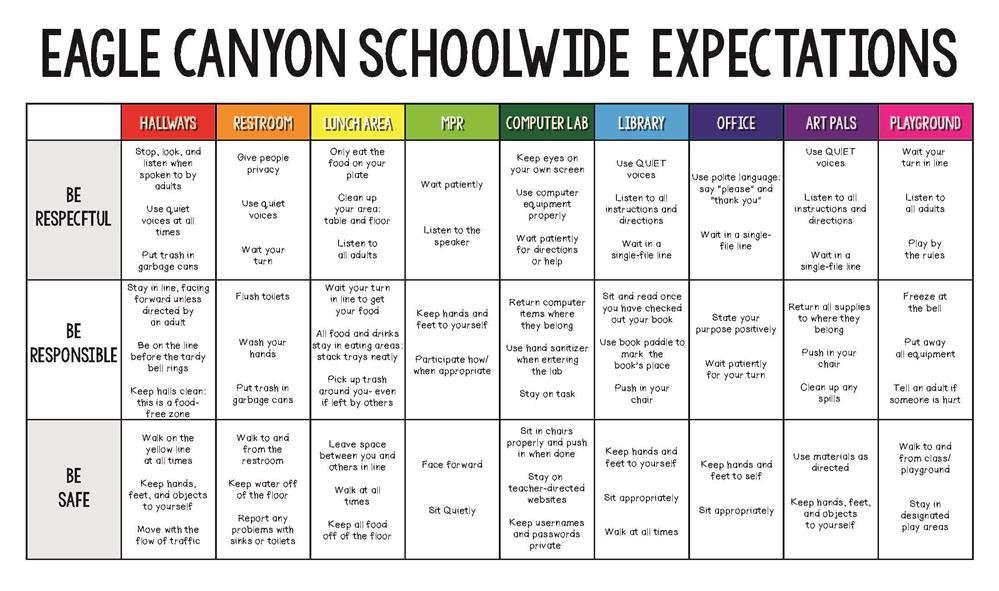 Schoolwide matrix